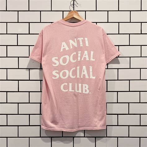 anti social social club tee pink